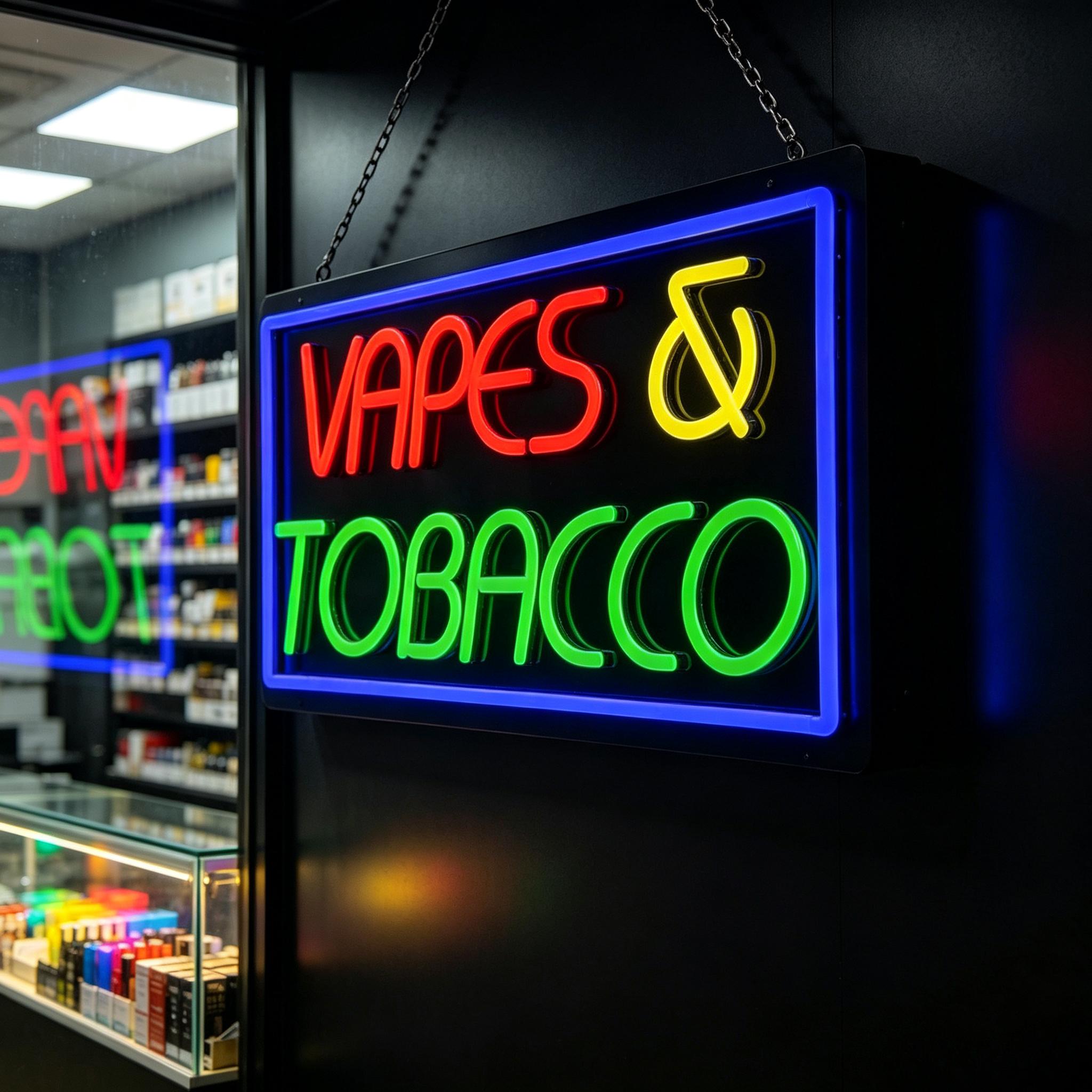 담배 및 전자담배 네온 간판, USB 전원 공급, 밝기 - Vaping Store 리뷰 및 가격